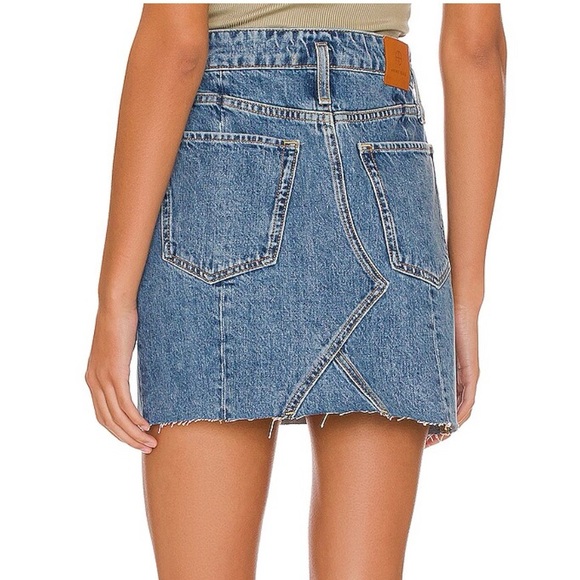 Anine Bing Raw Edge trim mini Denim Skirt - new w/tags! - Picture 14 of 14